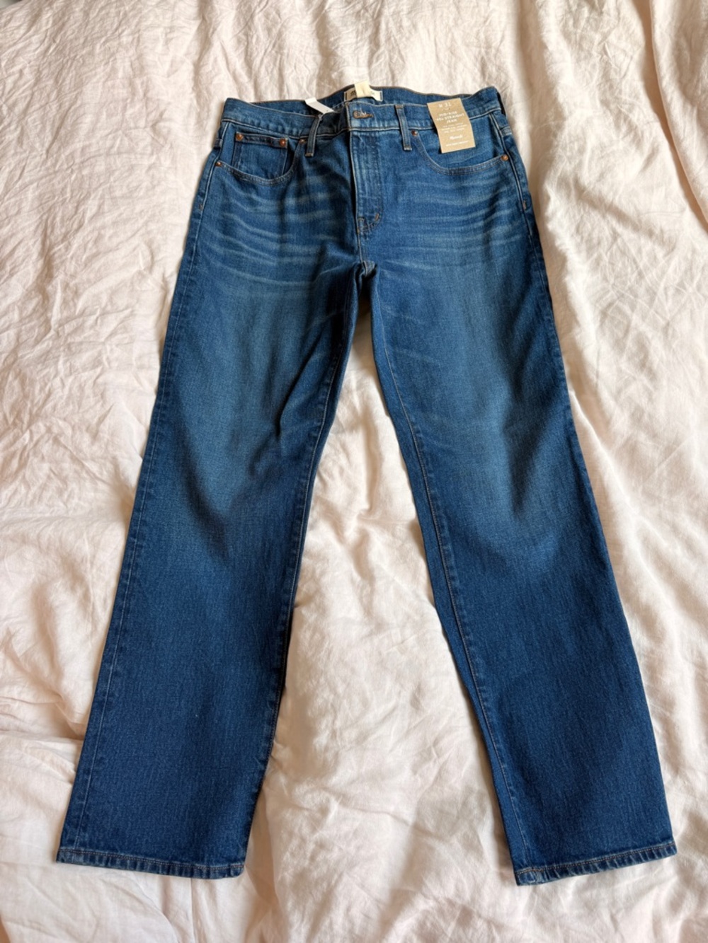 Madewell Women's Blue Straight-Leg Jeans